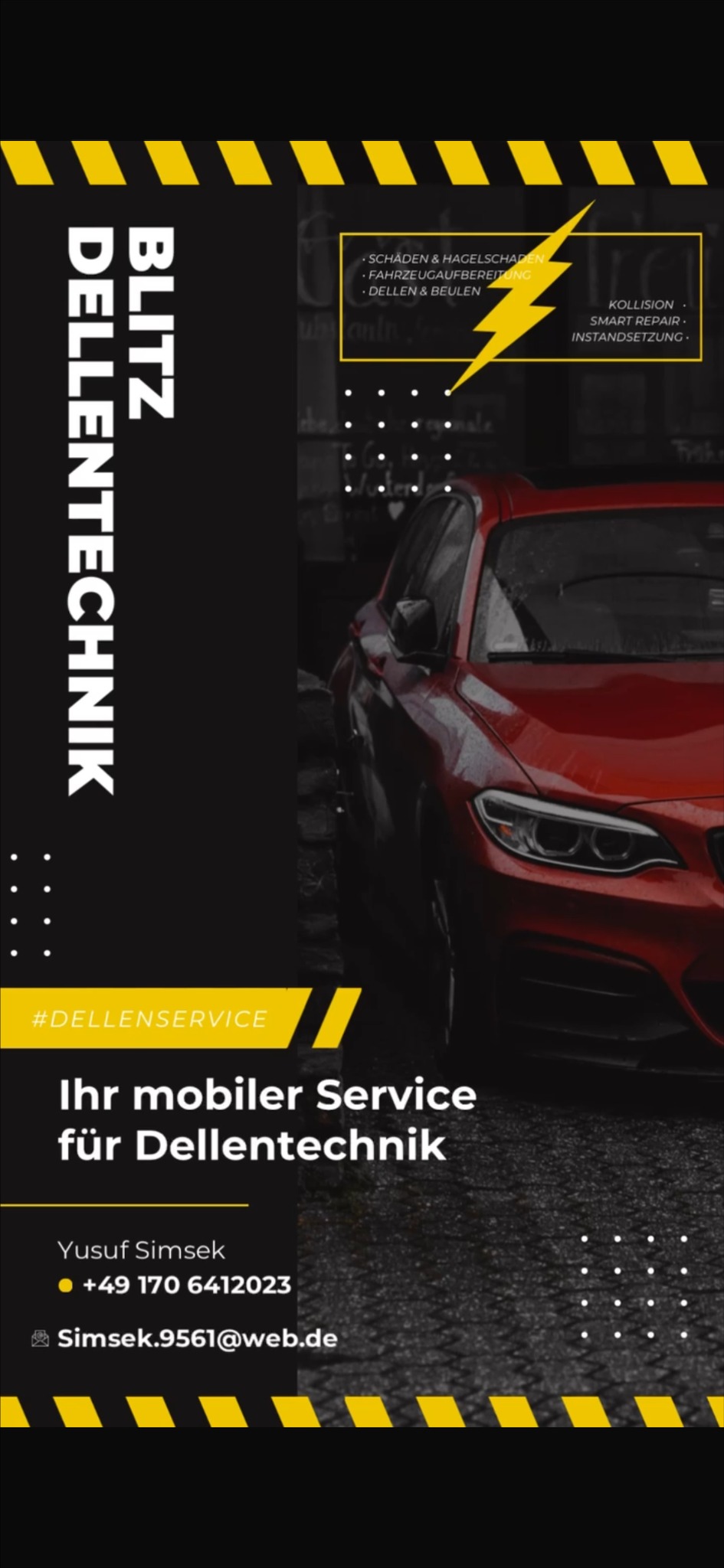 Originaler Blitz Dellentechnik Firmenflyer